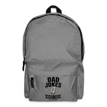 Dad Jokes World Tour Shirt - Backpack - elephant grey - Front