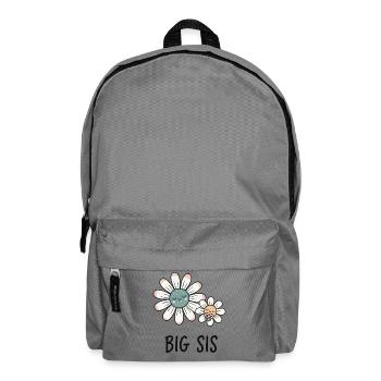 Révélation du sexe Baby shower Sœur Grande Sœur Maman - Sac à dos - gris éléphant - Devant