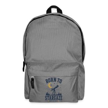 Born To Stargaze Astronomie Shirt - Rucksack - Mittelgrau - Vorne