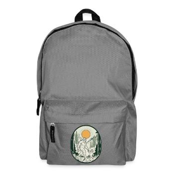 Père, fête des pères, Bigfoot, père et fils - Sac à dos - gris éléphant - Devant