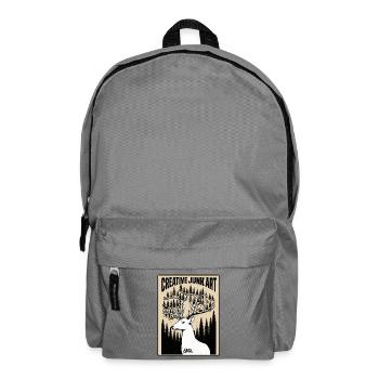 Art créatif de ferraille de la forêt à bois - Sac à dos - gris éléphant - Devant