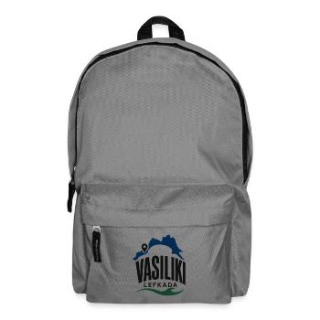 Greece Lefkada Vasiliki Bay Marker Travel Souvenir - Backpack - elephant grey - Front