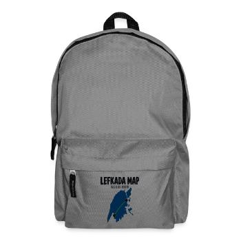 Greece Lefkada Map, Vasiliki Nidri Island Travel - Backpack - elephant grey - Front