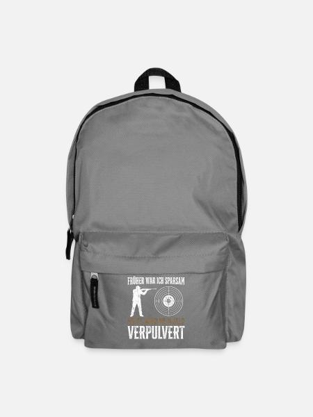Früher sparsam, heute verpulvert - Rucksack - Mittelgrau