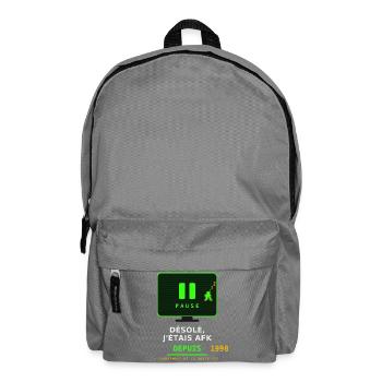 Pause AFK Retro Depuis 1998 - Sac à dos - gris éléphant - Devant