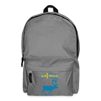Sweden Moose Retro-Logo - Rucksack - Mittelgrau - Vorne