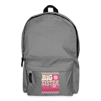 Big sister gift Big Sister Again Announcement Preg - Backpack - elephant grey - Front