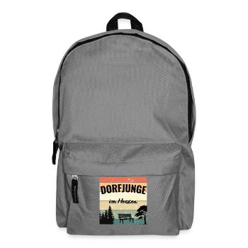 Dorfjunge im Herzen retro Vintage - Rucksack - Mittelgrau - Vorne