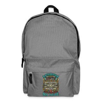 Beau-Papa Drôle Cadeau Rétro Fête des Pères - Sac à dos - gris éléphant - Devant