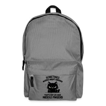C’est pour ça qu’on a des doigts d’honneur - Sac à dos - gris éléphant - Devant