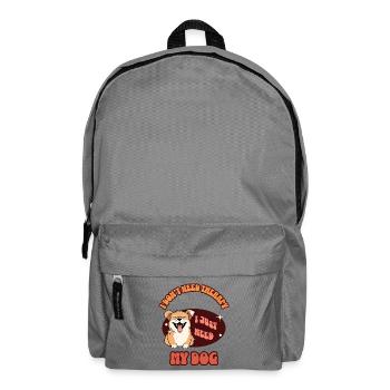 Retro Hundetherapie lustiges Haustierliebhaber-Geschenk - Rucksack - Mittelgrau - Vorne