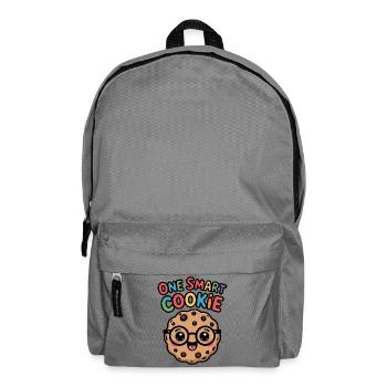 One Smart Cookie - Schlauer Keks mit Brille - Rucksack - Mittelgrau - Vorne