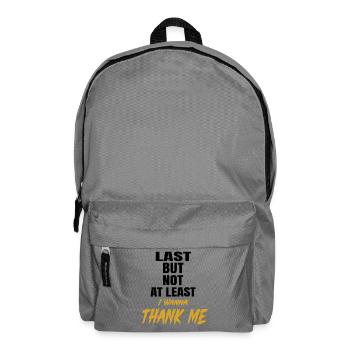 Ich danke mir selbst – Gold Brush - Rucksack - Mittelgrau - Vorne