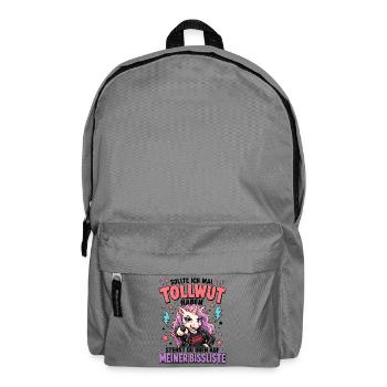Tollwut Einhorn mit bissiger Ironie - Rucksack - Mittelgrau - Vorne