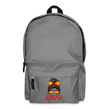 Fußball mit Spanien Flagge lustiger Ball - Rucksack - Mittelgrau - Vorne