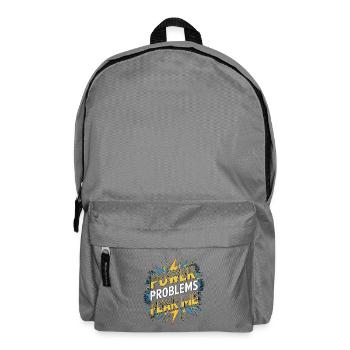 Master Electrician Power Problems Fear Electrical - Backpack - elephant grey - Front