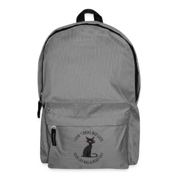 Je ne porte pas malheur, drôle de chat noir - Sac à dos - gris éléphant - Devant