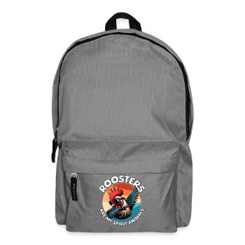 Funny Rooster Sayings - Backpack - elephant grey - Front