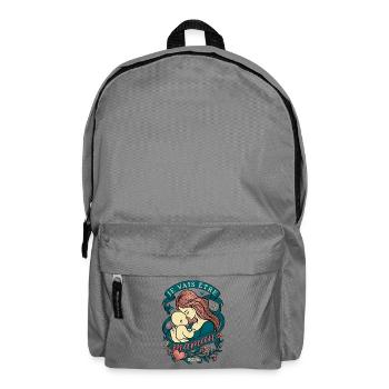 Je Vais Être Maman 2026 Grossesse Vintage - Sac à dos - gris éléphant - Devant