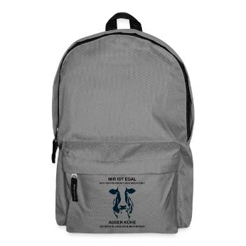 Ich möchte das Kühe mich mögen Landwirt Bauer - Rucksack - Mittelgrau - Vorne