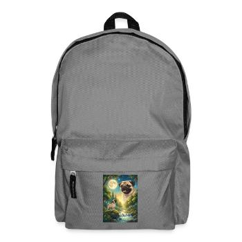 Hurlant à la Lune, chien meme Carlin - Sac à dos - gris éléphant - Devant