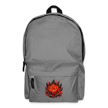 Flammenrose Kristallblume - Rucksack - Mittelgrau - Vorne