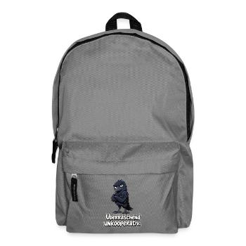 Überraschend Unkooperativ Krähe Lustiger Spruch - Rucksack - Mittelgrau - Vorne