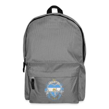 Argentinisches Herzschlag-Logo - Rucksack - Mittelgrau - Vorne