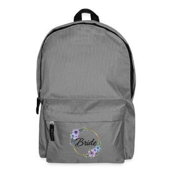 Blumen-Brautkranz - Rucksack - Mittelgrau - Vorne
