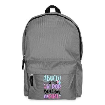 Abuelo of The K-Pop Birthday Girl - Rucksack - Mittelgrau - Vorne