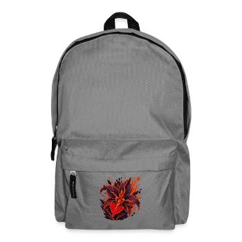 Lava Blossom Fire Flower - Backpack - elephant grey - Front