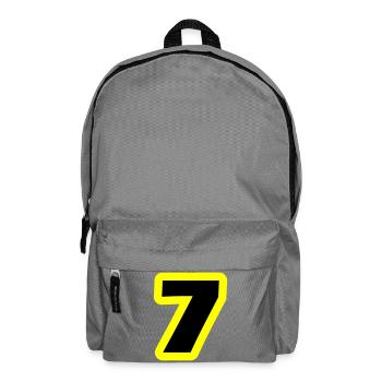 7 Symbole numérique - Sac à dos - gris éléphant - Devant