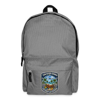 Zum Reisen geboren zur Arbeit gezwungen Travel - Rucksack - Mittelgrau - Vorne