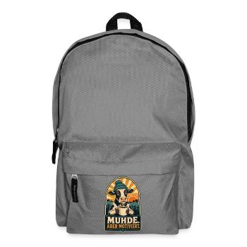 Muhde Aber Motiviert Kuh Shirt - Rucksack - Mittelgrau - Vorne
