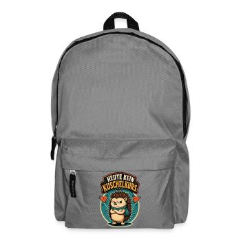 Igel Kein Kuschelkurs Shirt - Rucksack - Mittelgrau - Vorne