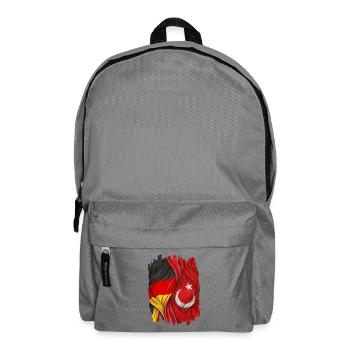 Proud of Germany and Turkey Flags - Backpack - elephant grey - Front