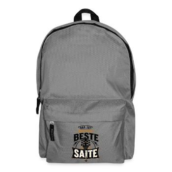 Gitarre - Das ist meine beste Saite - Rucksack - Mittelgrau - Vorne
