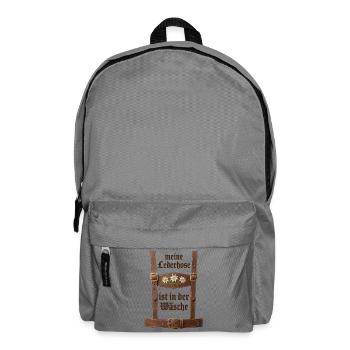 Meine Lederhose ist in der Wäsche Bayern Sprüche - Rucksack - Mittelgrau - Vorne