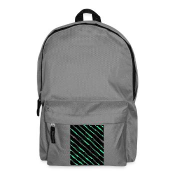 Neon Zigzag Stripe Pattern - Backpack - elephant grey - Front