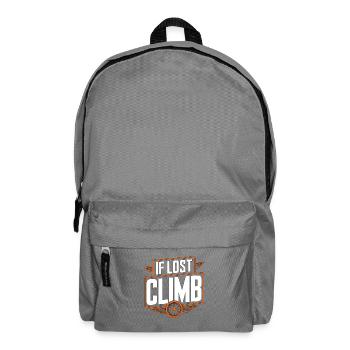 Private Pilot If Lost Climb Aviation Enthusiast - Backpack - elephant grey - Front