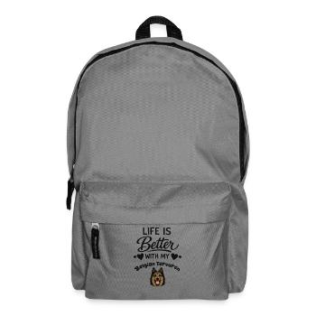 La vie est meilleure avec le Berger Belge - Sac à dos - gris éléphant - Devant