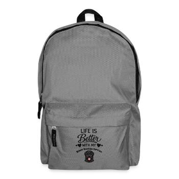 La vie est meilleure avec mon noir - Sac à dos - gris éléphant - Devant