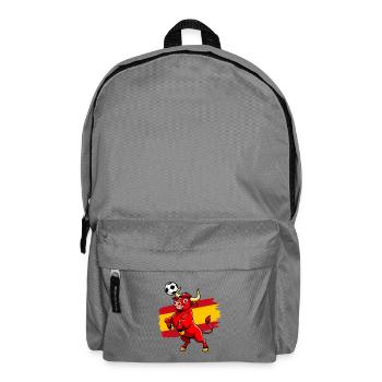 Taureau rouge football Espagne - Sport cartoon - Backpack - elephant grey - Front