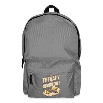 Private Pilot My Therapy Is Turbulence Aviation - Backpack - elephant grey - Front