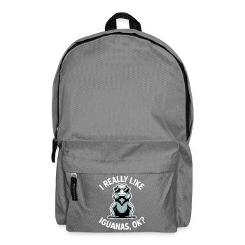 Leguane Sprüche Leguane Lustiges Leguane Geschenk  - Rucksack - Mittelgrau - Vorne