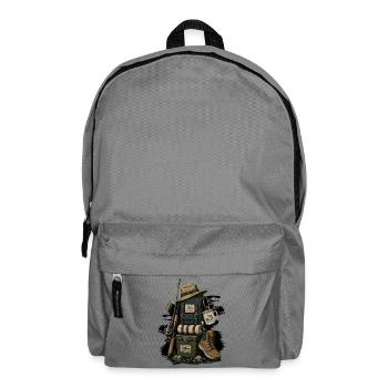 Angeln Angler  - Rucksack - Mittelgrau - Vorne