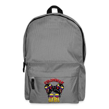 Colombian Girl Colombia Flag Colombia - Backpack - elephant grey - Front