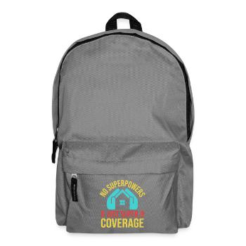 Assurance Super Couverture Agent d’Assurance Drôle - Sac à dos - gris éléphant - Devant