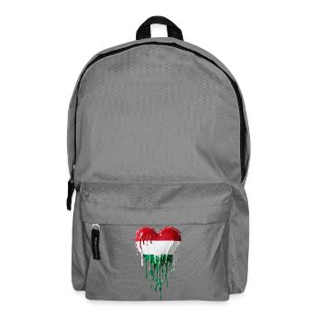 Cœur avec drapeau hongrois - Sac à dos - gris éléphant - Devant
