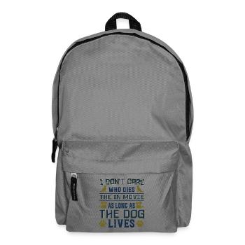 Dog Lives Movie Funny Dog Lover Merch - Backpack - elephant grey - Front
